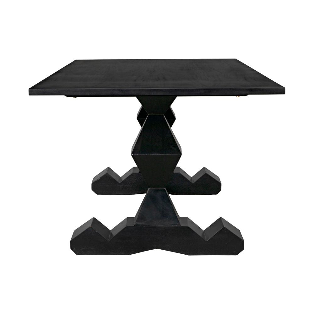 Madeira Dining Table, Hand Rubbed Black by NOIR