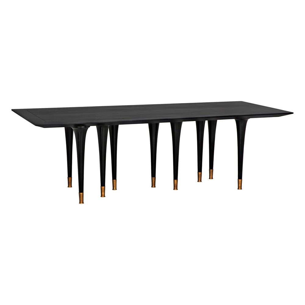 Romeo Dining Table, Hand Rubbed Black by NOIR