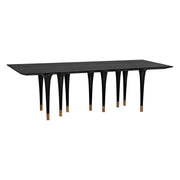 Romeo Dining Table, Hand Rubbed Black by NOIR
