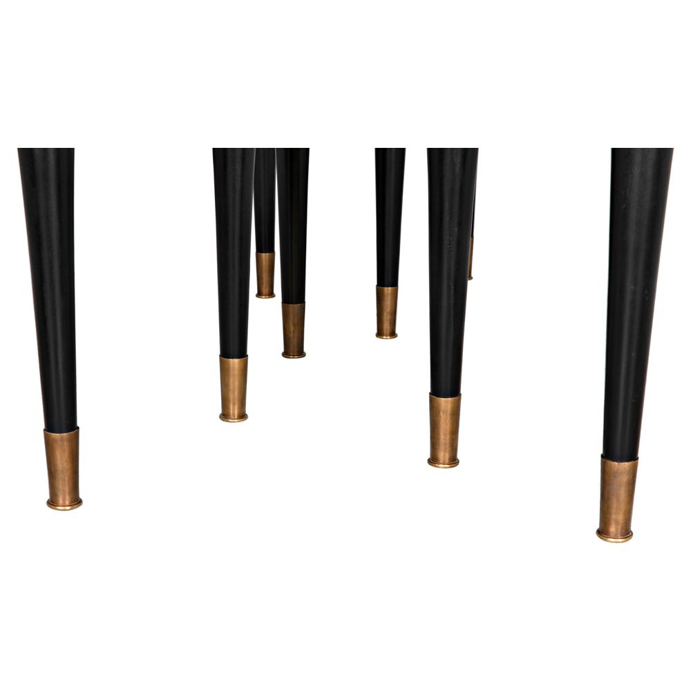 Romeo Dining Table, Hand Rubbed Black by NOIR