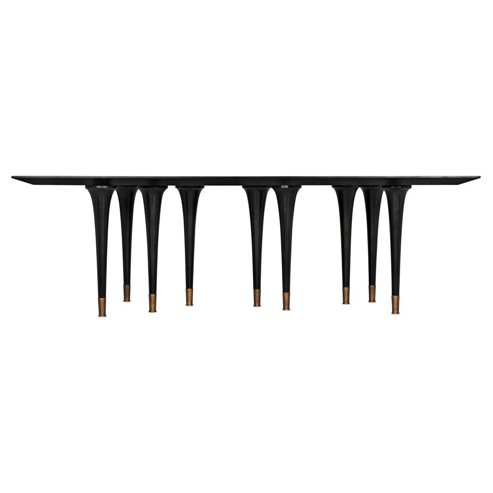 Romeo Dining Table, Hand Rubbed Black by NOIR