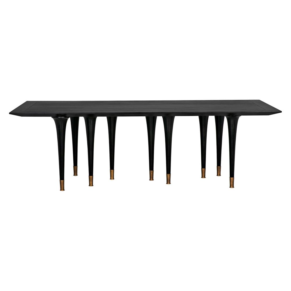 Romeo Dining Table, Hand Rubbed Black by NOIR
