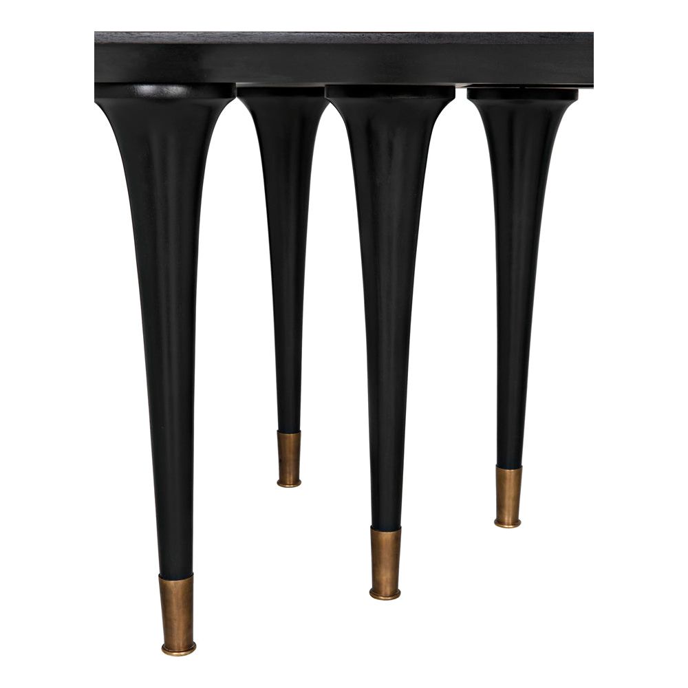 Romeo Dining Table, Hand Rubbed Black by NOIR