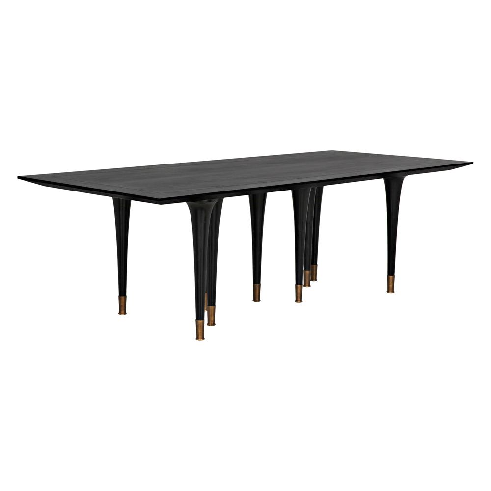 Romeo Dining Table, Hand Rubbed Black by NOIR