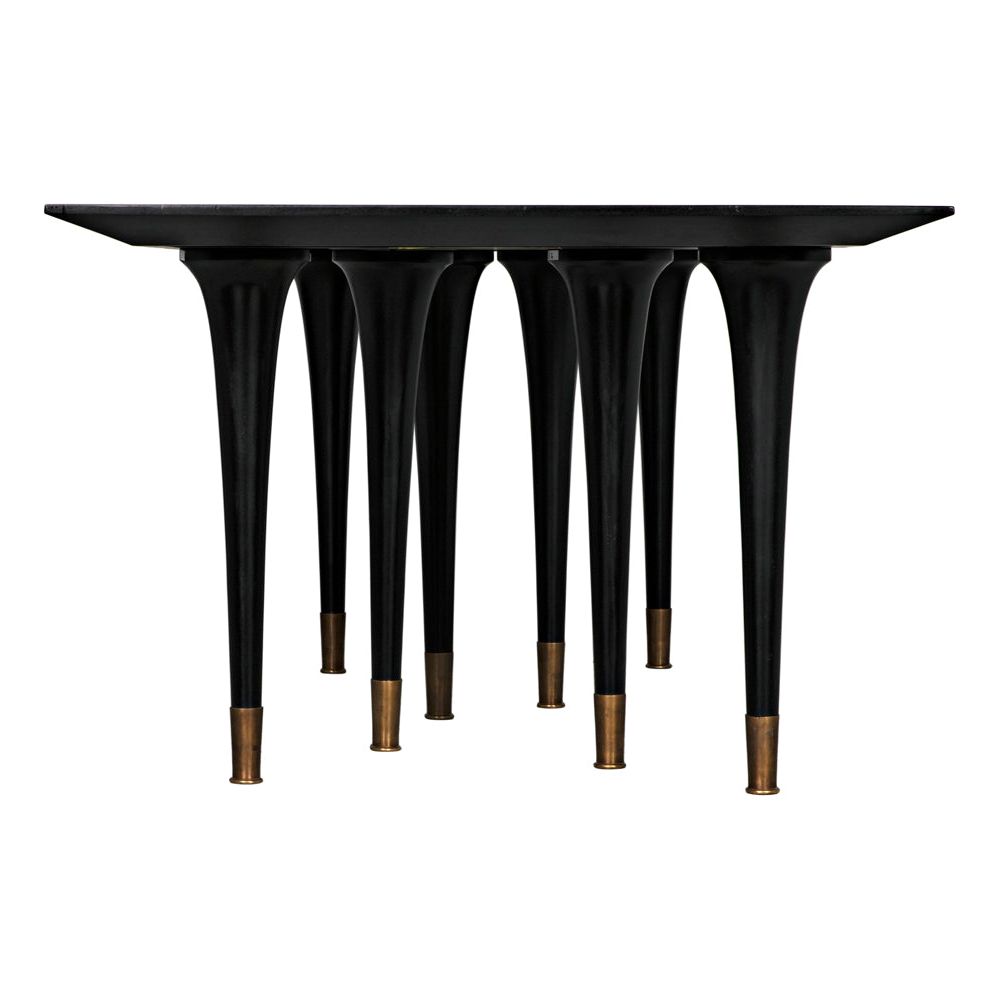 Romeo Dining Table, Hand Rubbed Black by NOIR