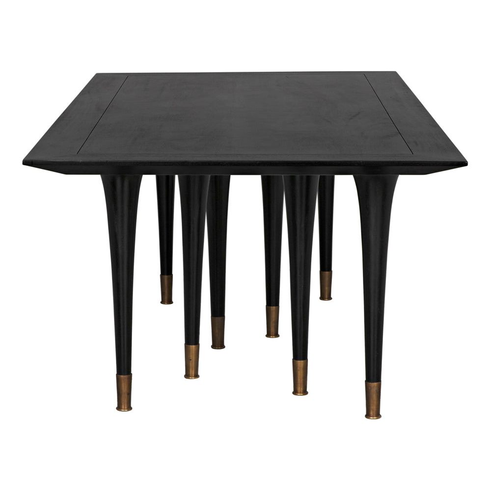 Romeo Dining Table, Hand Rubbed Black by NOIR