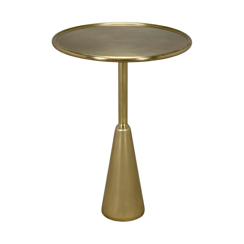 Hiro Side Table, Metal with Brass Finish by NOIR