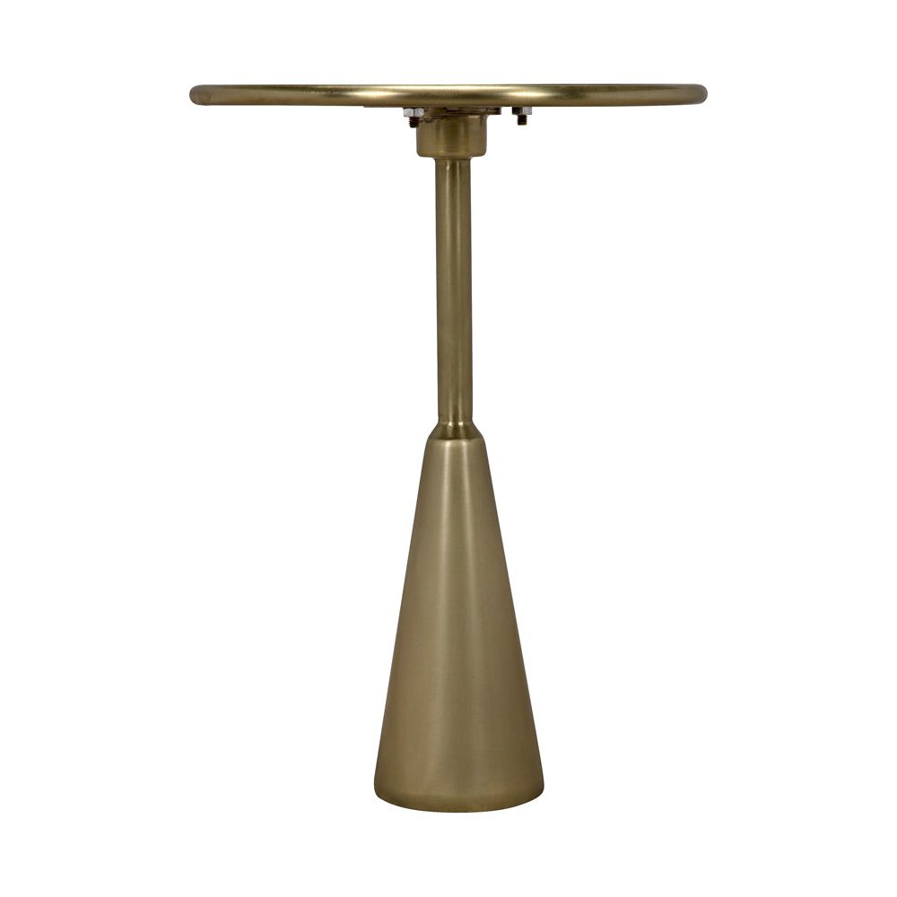 Hiro Side Table, Metal with Brass Finish by NOIR
