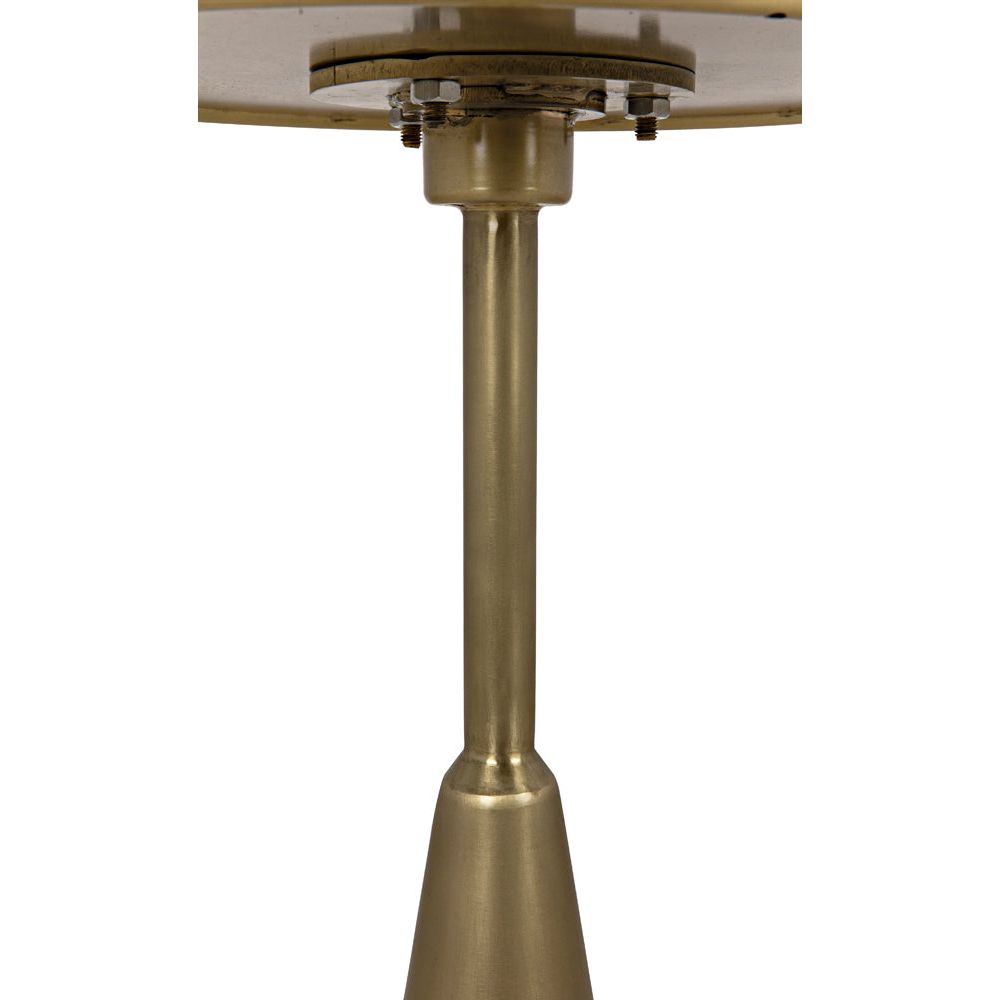 Hiro Side Table, Metal with Brass Finish by NOIR