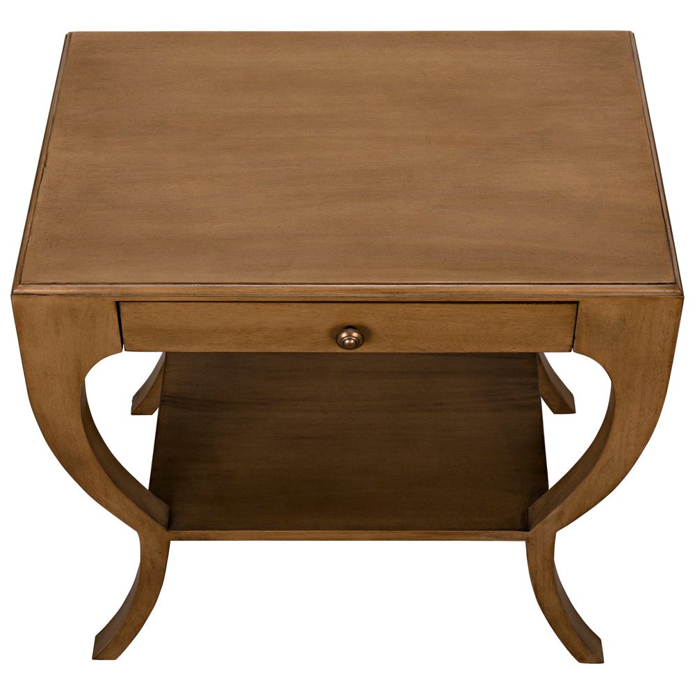 Maude Side Table, Saddle Brown by NOIR