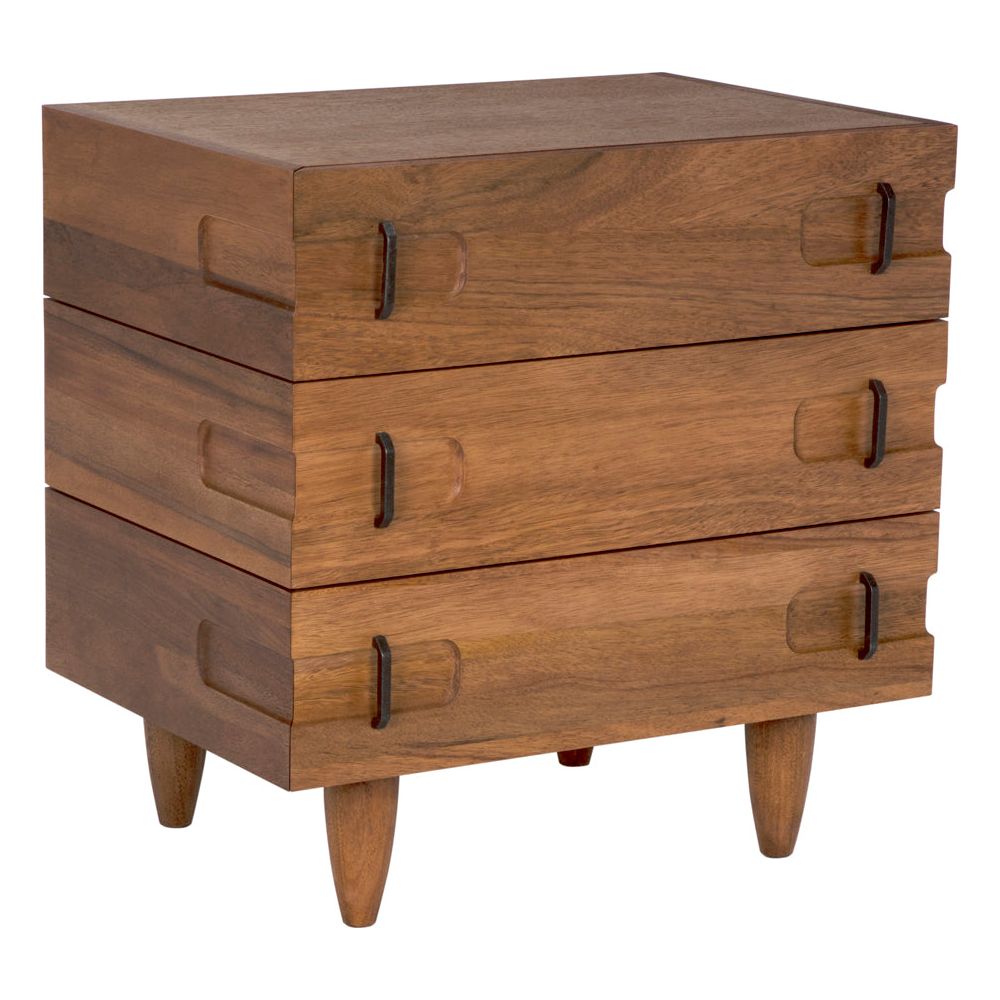 David 32" Side Table, Dark Walnut by NOIR