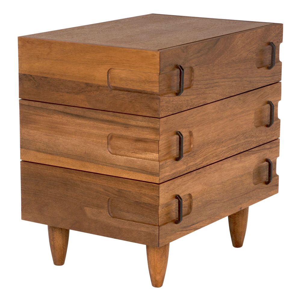 David 32" Side Table, Dark Walnut by NOIR