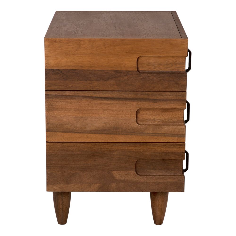 David 32" Side Table, Dark Walnut by NOIR