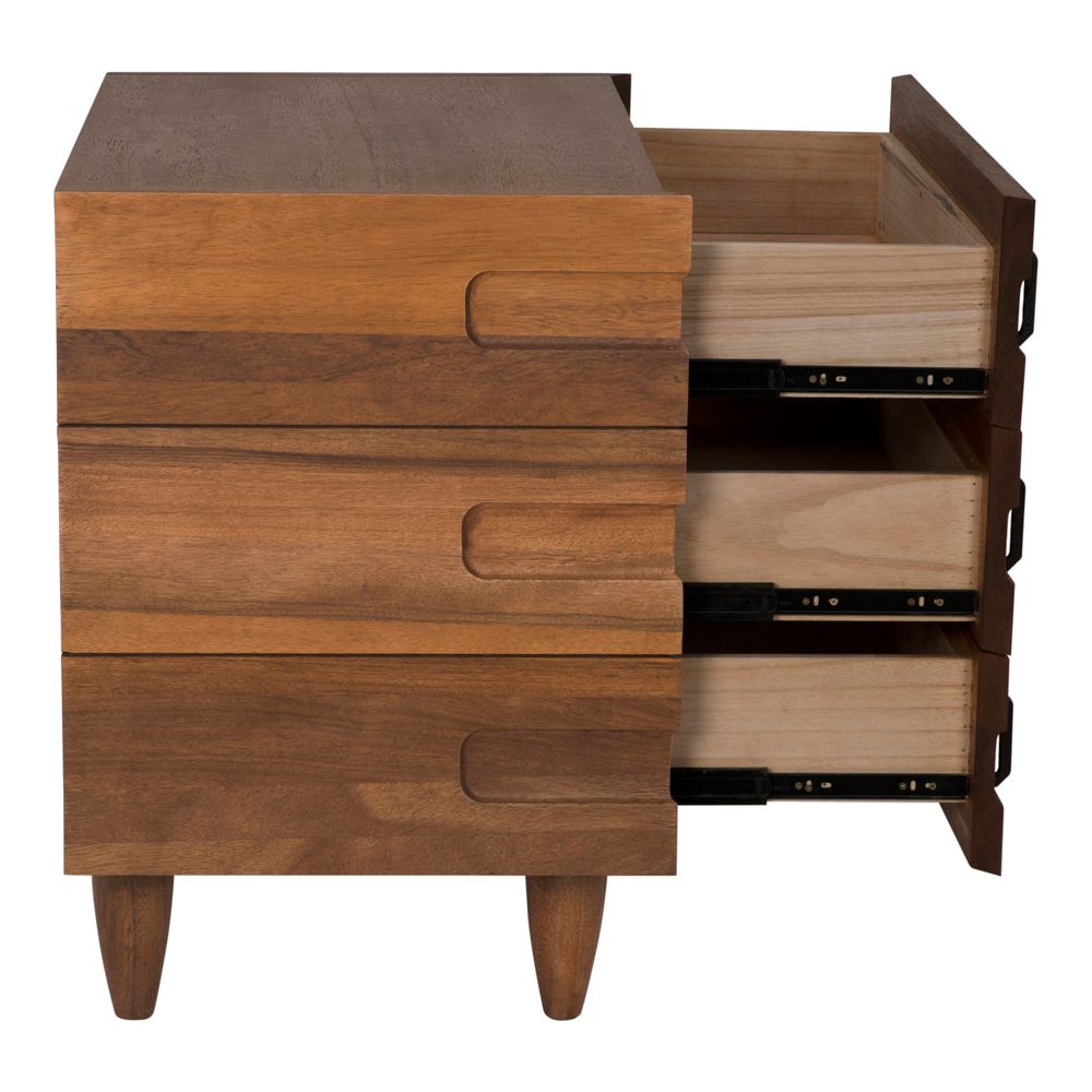 David 32" Side Table, Dark Walnut by NOIR