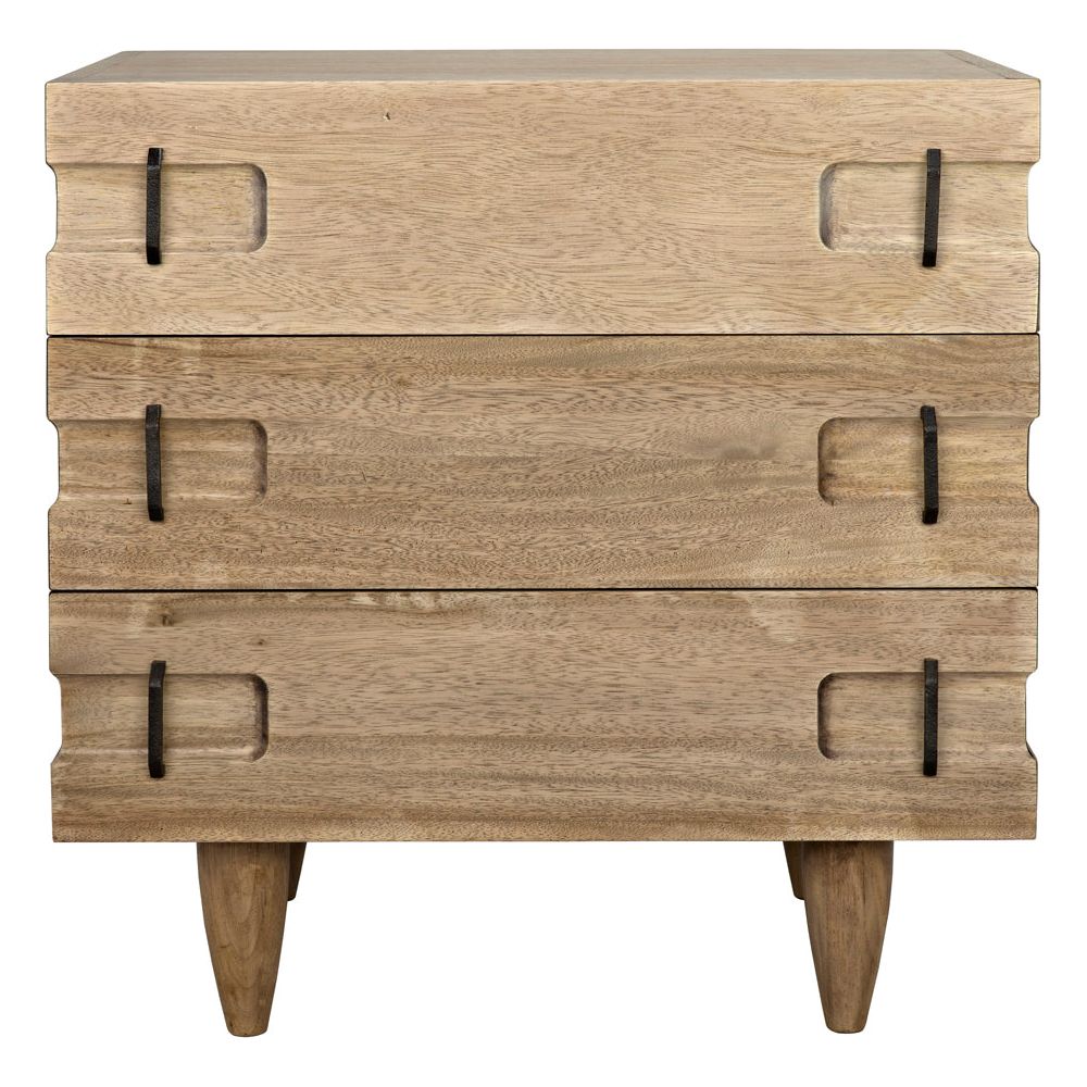 David 32" Side Table, Washed Walnut by NOIR