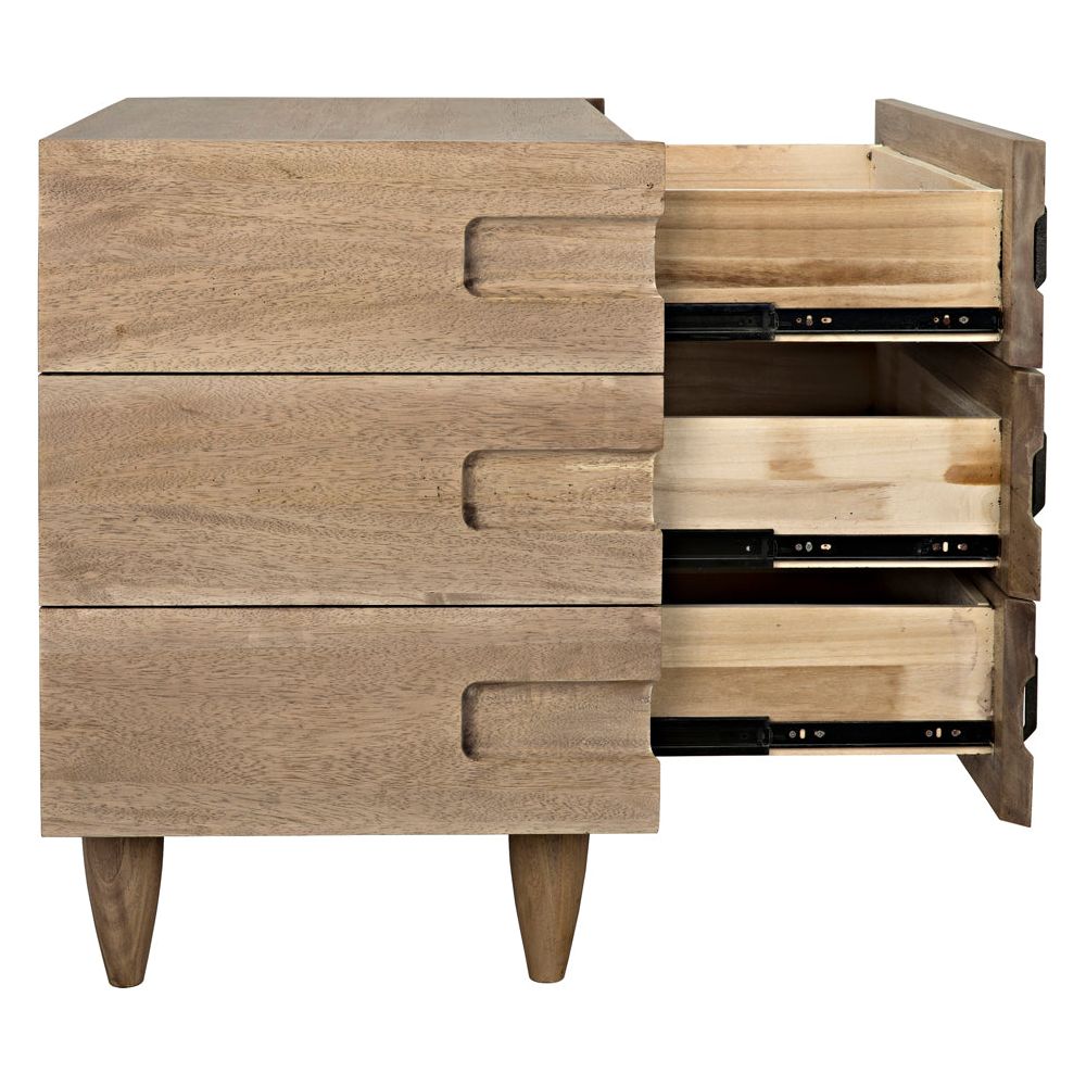 David 32" Side Table, Washed Walnut by NOIR