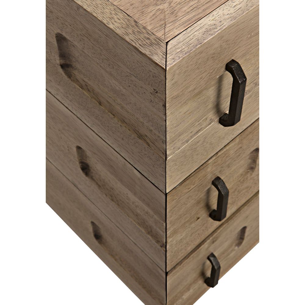 David 32" Side Table, Washed Walnut by NOIR