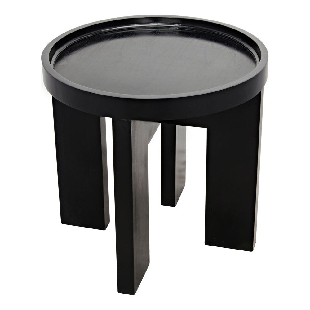 Gavin Side Table, Hand Rubbed Black by NOIR