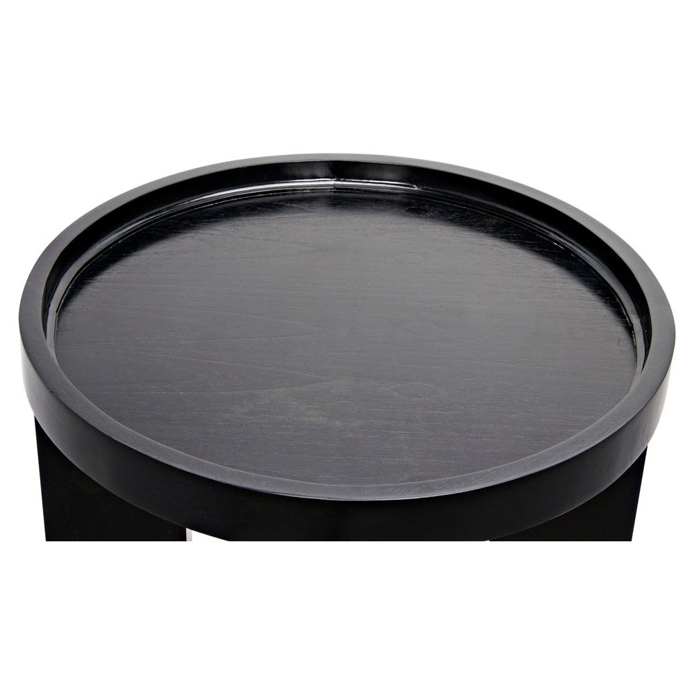 Gavin Side Table, Hand Rubbed Black by NOIR