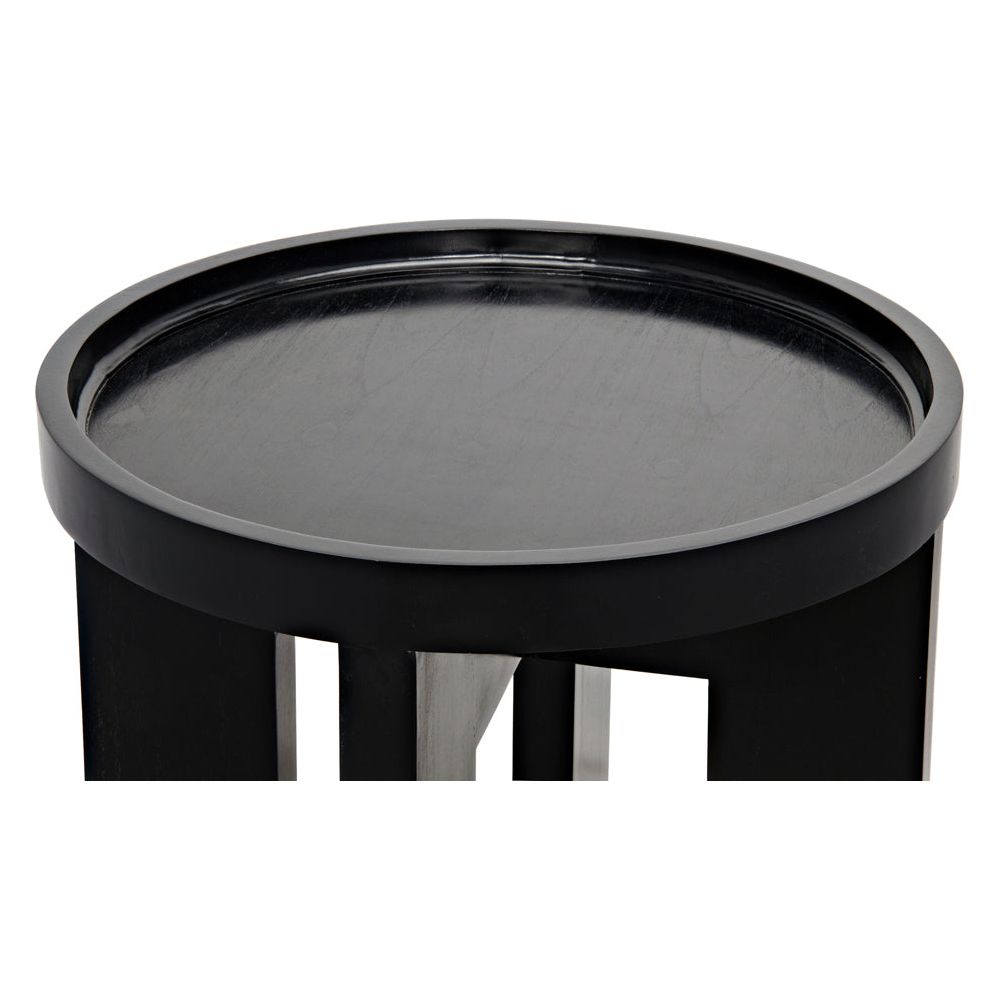 Gavin Side Table, Hand Rubbed Black by NOIR