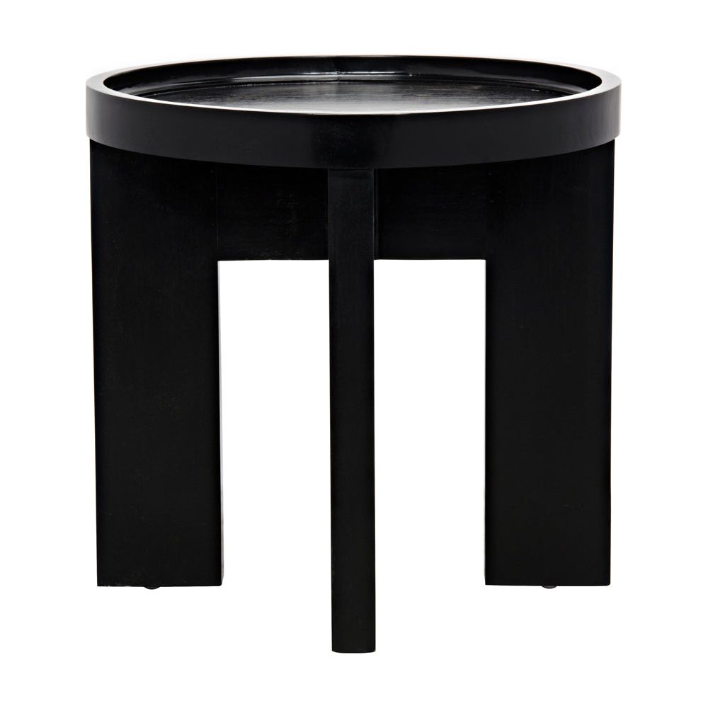Gavin Side Table, Hand Rubbed Black by NOIR
