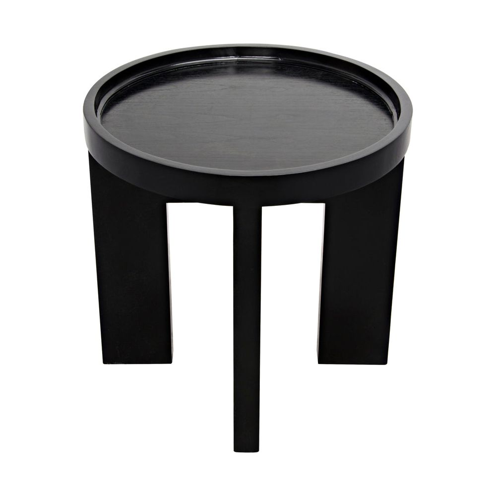 Gavin Side Table, Hand Rubbed Black by NOIR