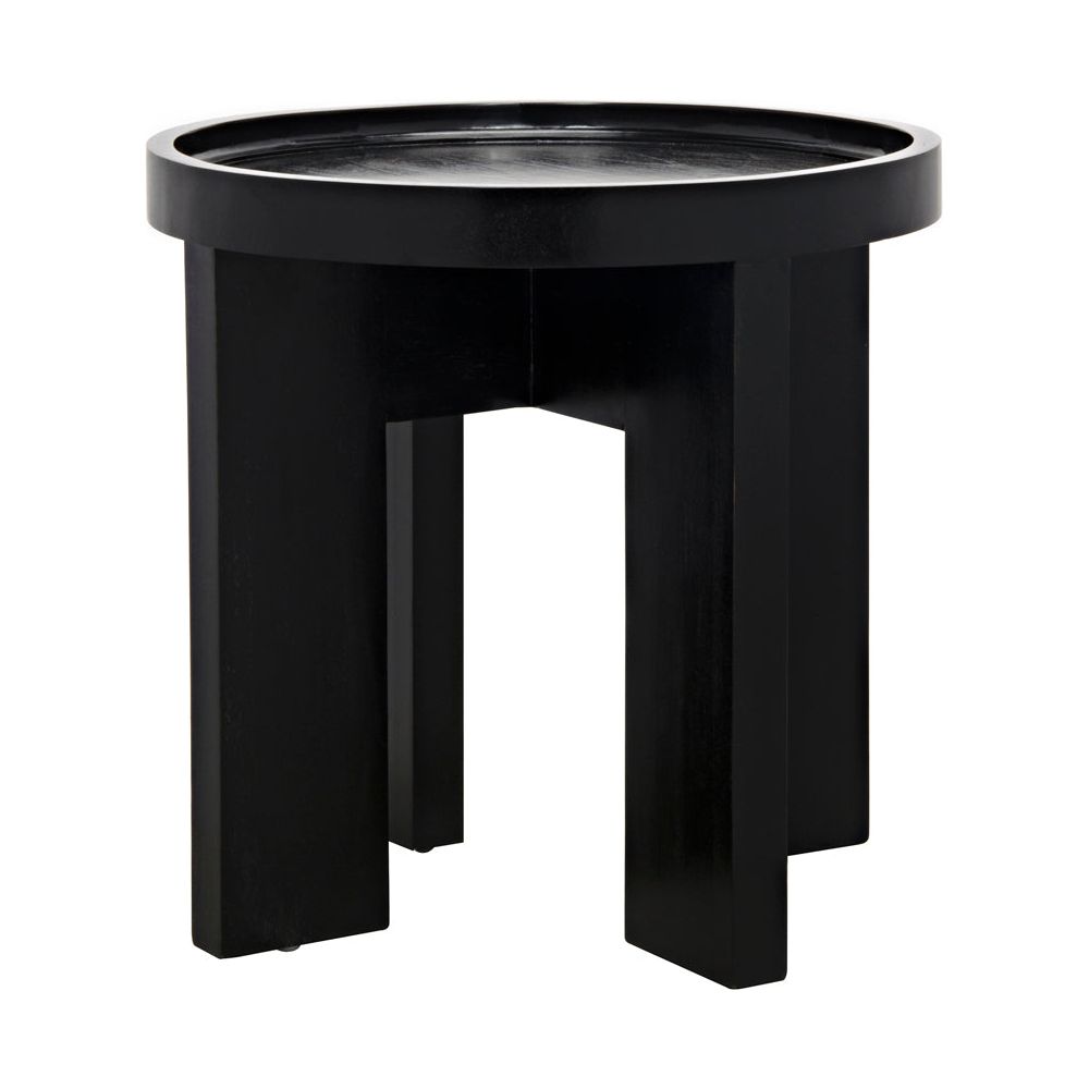 Gavin Side Table, Hand Rubbed Black by NOIR