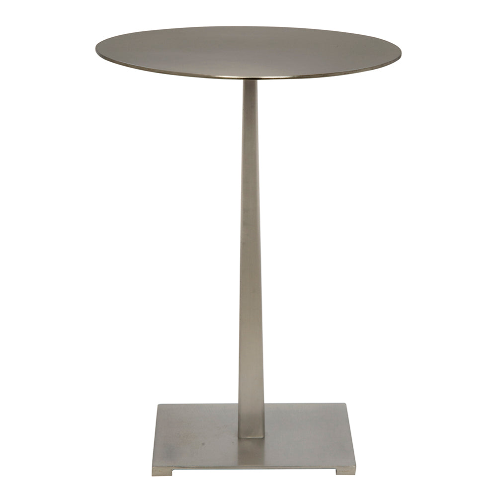 Stiletto Side Table, Metal with Antique Silver by NOIR