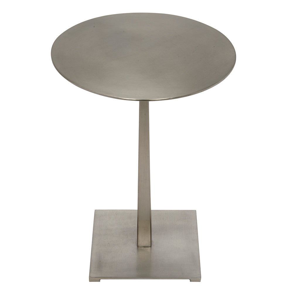 Stiletto Side Table, Metal with Antique Silver by NOIR