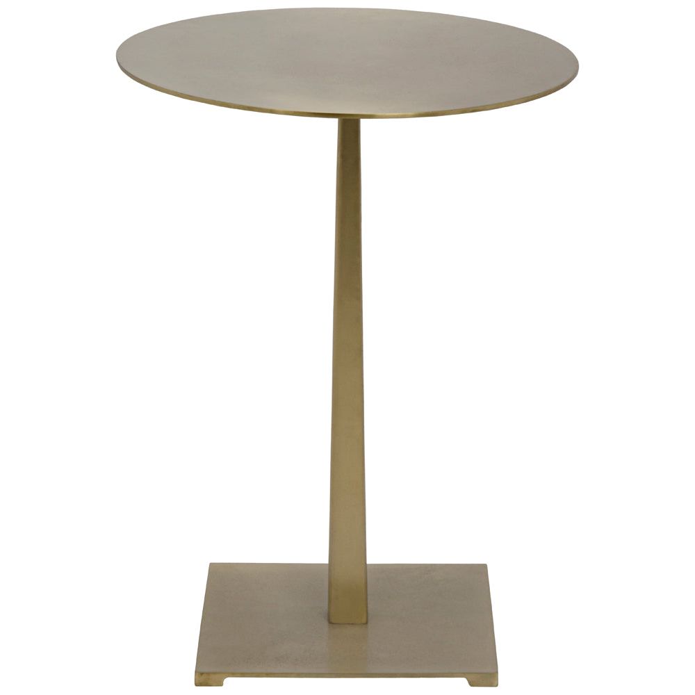Stiletto Side Table, Metal with Brass Finish by NOIR