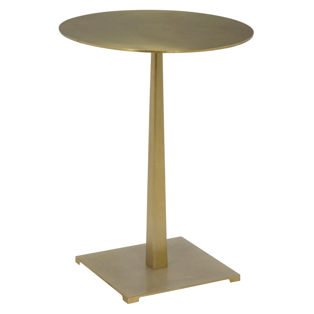 Stiletto Side Table, Metal with Brass Finish by NOIR