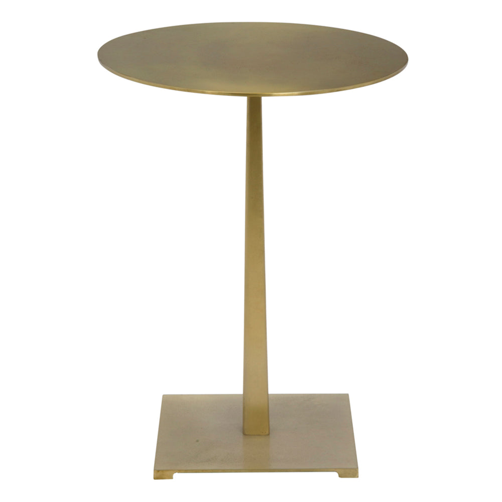 Stiletto Side Table, Metal with Brass Finish by NOIR