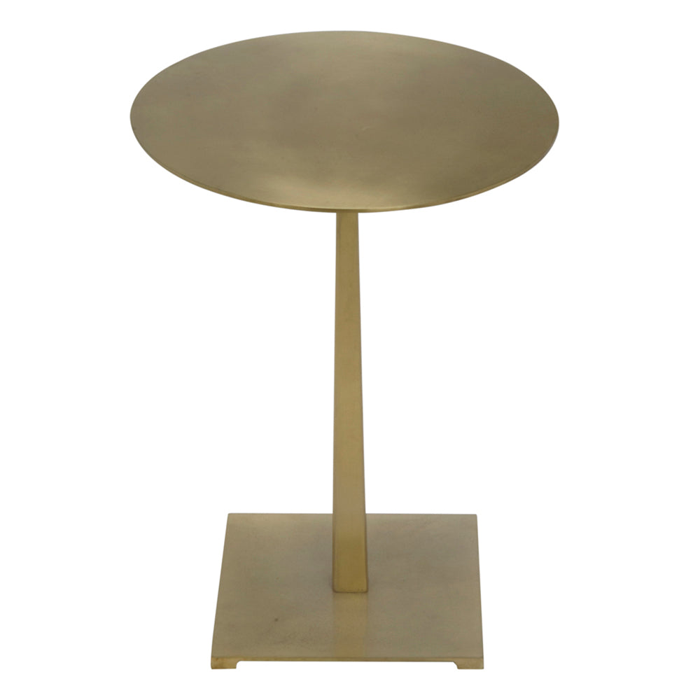 Stiletto Side Table, Metal with Brass Finish by NOIR