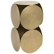 Lola Side Table, Metal with Brass Finish by NOIR