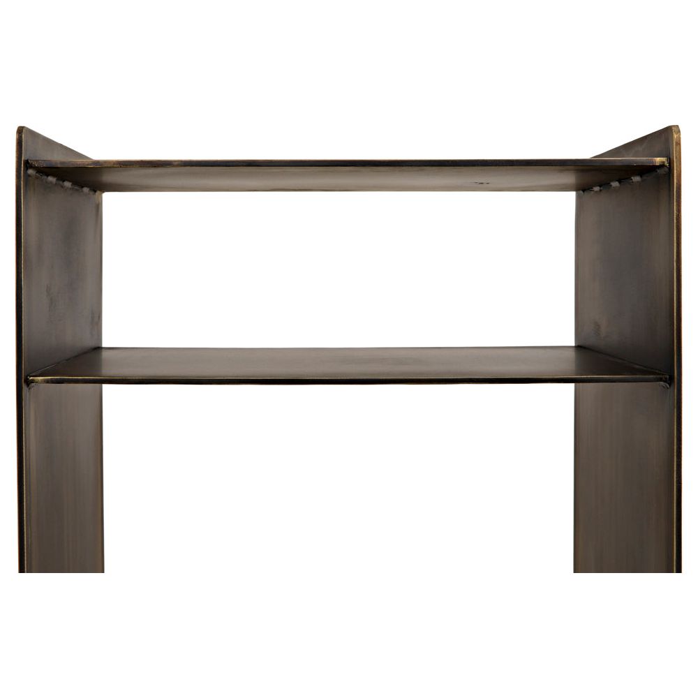 Cyrus Side Table, Aged Brass by NOIR