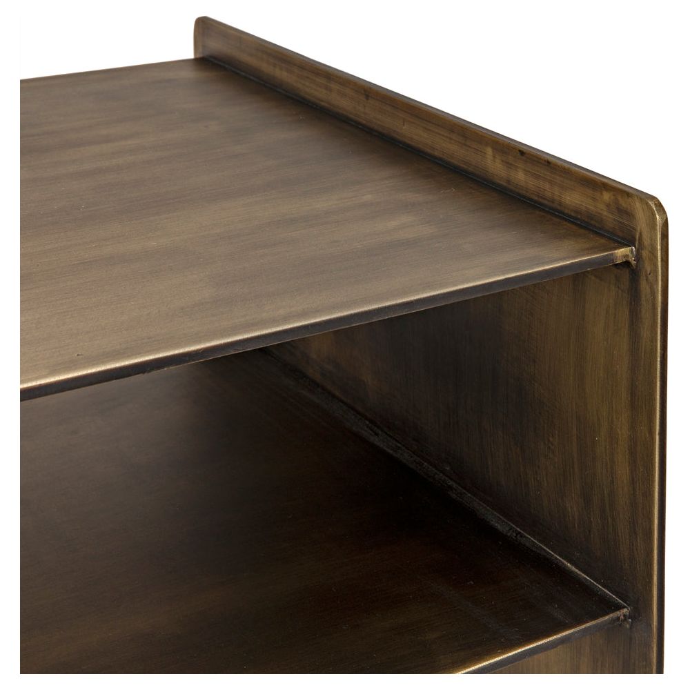 Cyrus Side Table, Aged Brass by NOIR