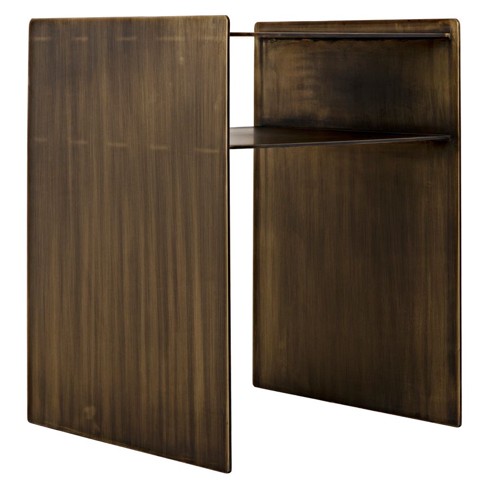 Cyrus Side Table, Aged Brass by NOIR