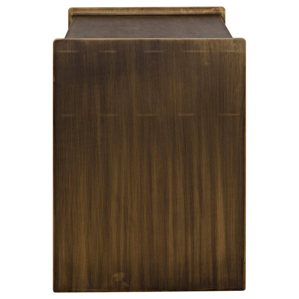 Cyrus Side Table, Aged Brass by NOIR