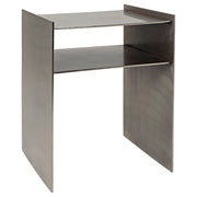 Cyrus Side Table, Antique Silver Finish by NOIR
