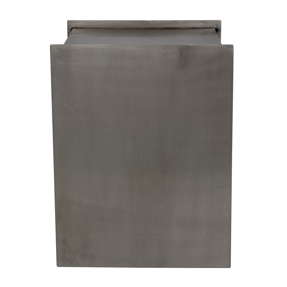 Cyrus Side Table, Antique Silver Finish by NOIR