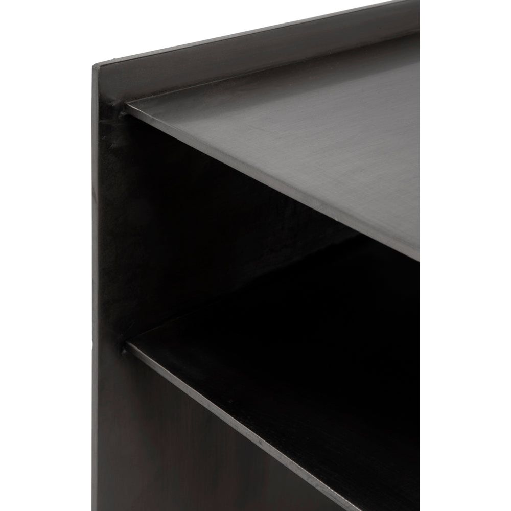 Cyrus Side Table, Antique Silver Finish by NOIR