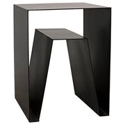 Quintin Side Table, Black Iron by NOIR