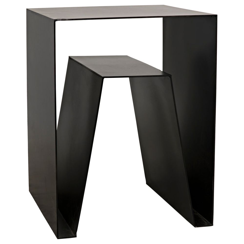 Quintin Side Table, Black Iron by NOIR