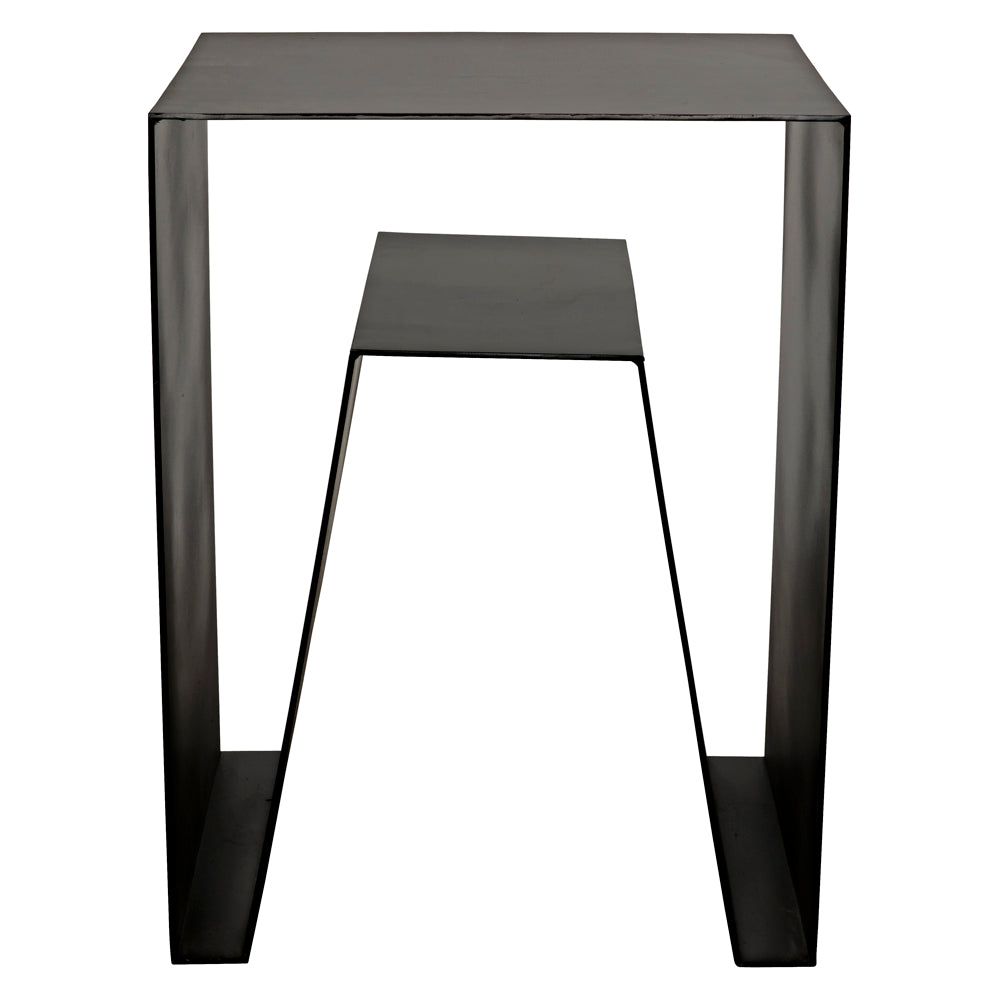 Quintin Side Table, Black Iron by NOIR