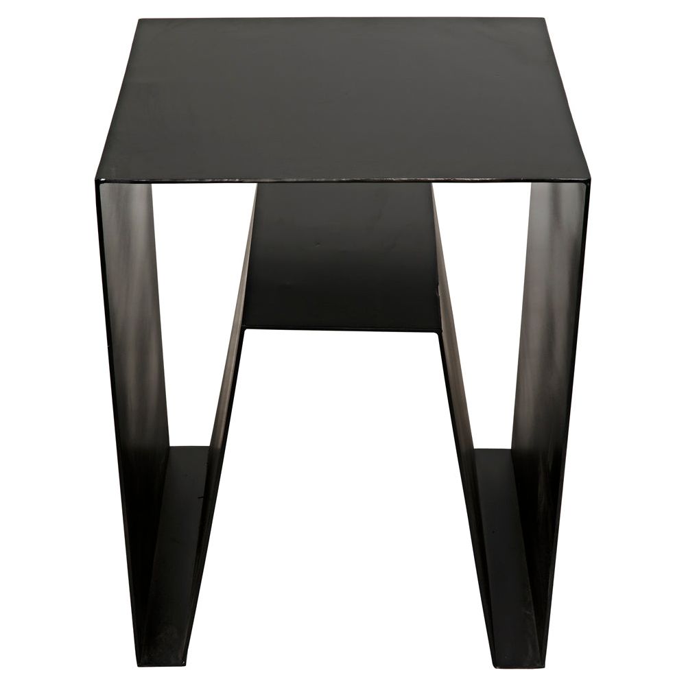 Quintin Side Table, Black Iron by NOIR