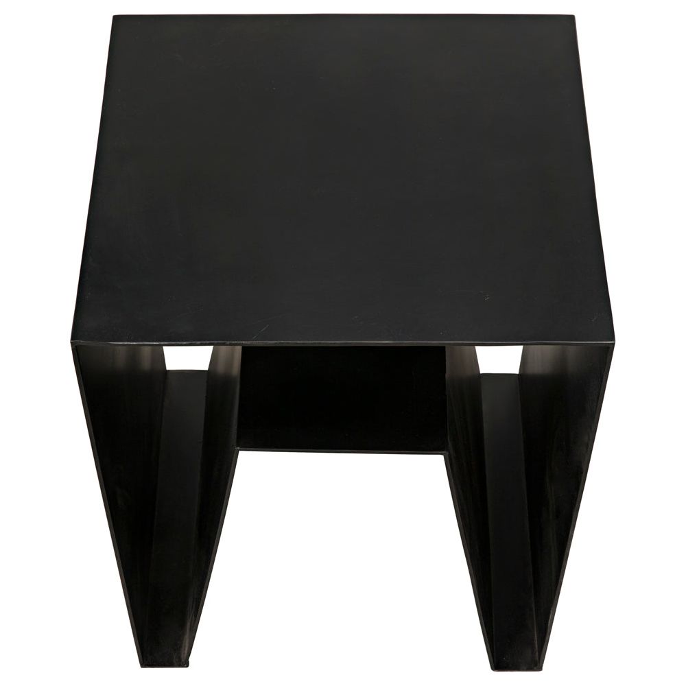 Quintin Side Table, Black Iron by NOIR