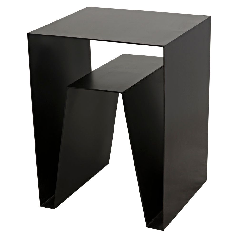 Quintin Side Table, Black Iron by NOIR