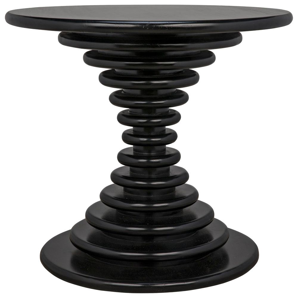 Scheiben Side Table, Hand Rubbed Black by NOIR