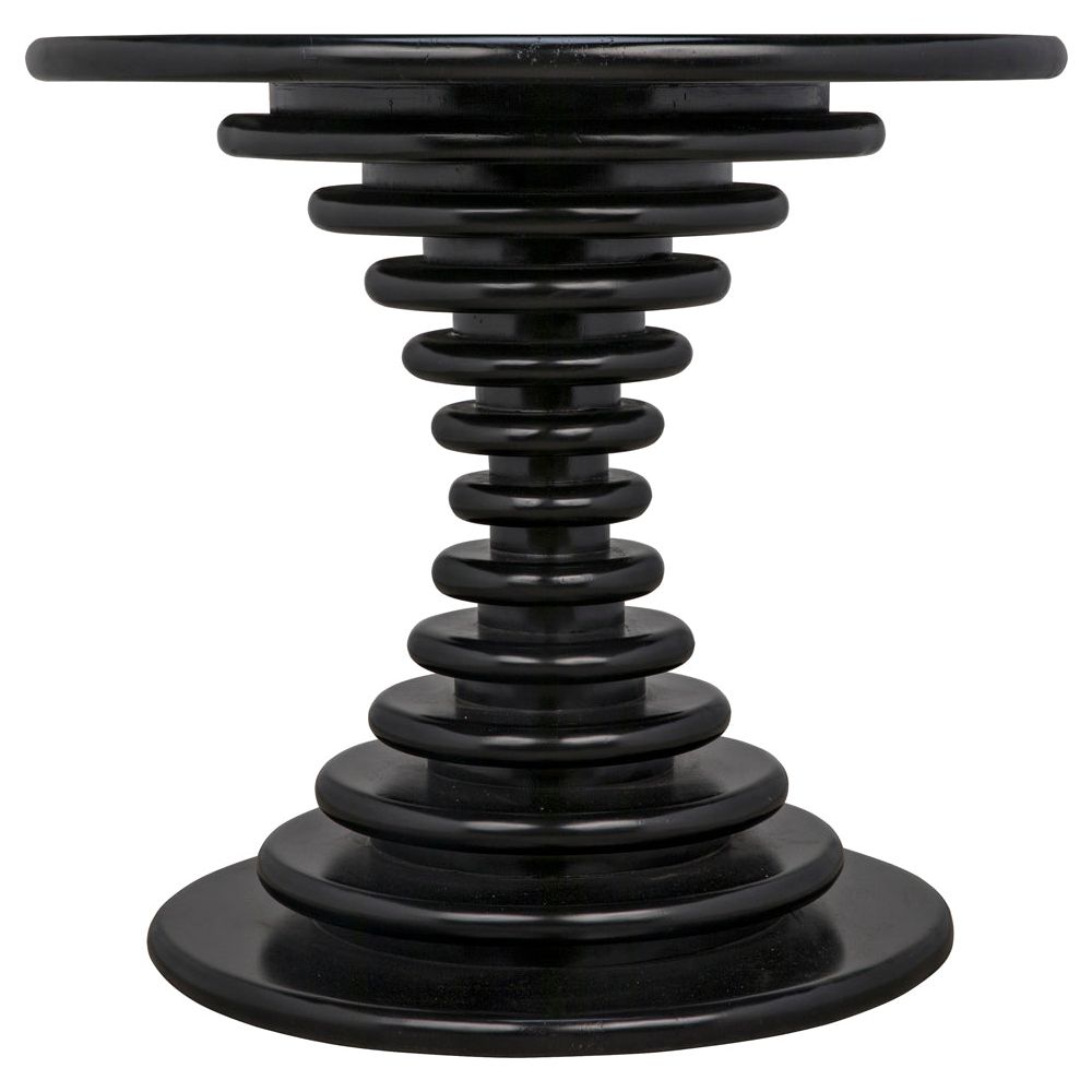 Scheiben Side Table, Hand Rubbed Black by NOIR