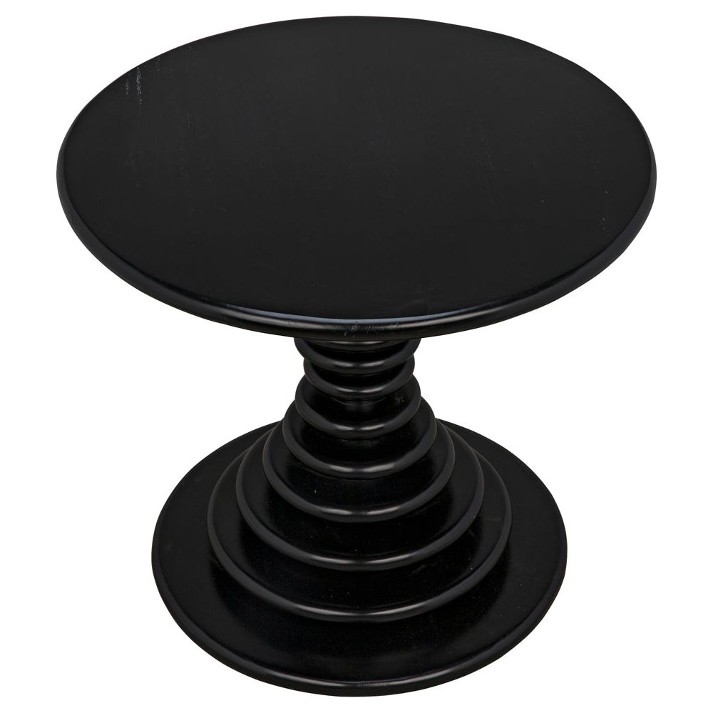 Scheiben Side Table, Hand Rubbed Black by NOIR